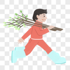 卡通人物汉族男孩素材