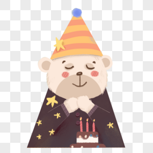 棕熊的生日小朋友生日高清图片