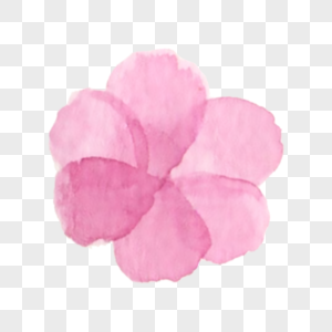 粉色的花粉色水彩花朵高清图片