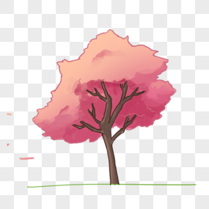 粉红樱花树图片