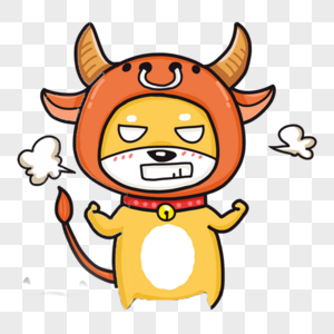 蒙古 牛可爱动物素材