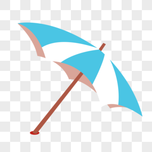 沙滩遮阳伞红白格子高清图片