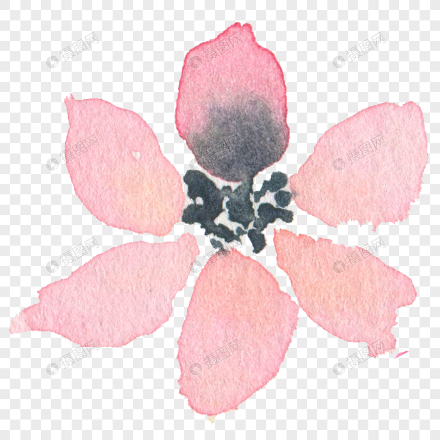 水彩花元素素材下载 正版素材 摄图网
