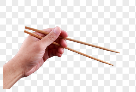 手抓筷子元素图片