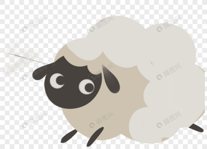手绘可爱羊元素素材下载 正版素材 摄图网