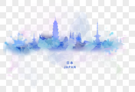 日本水彩插画高清图片