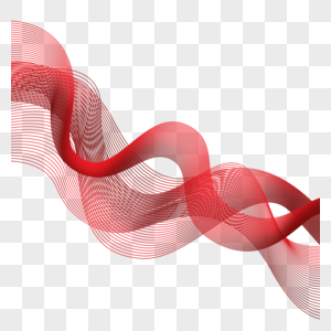 红色丝带飘带设计高清图片