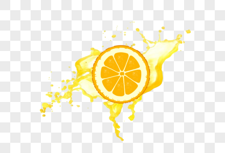 橙子片及橙汁图片
