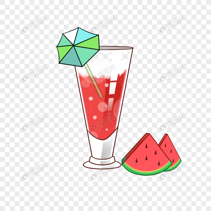 手绘夏日果汁饮料图片