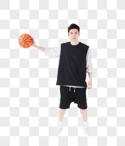拿着篮球打篮球的年轻男生图片