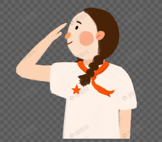 敬礼的女孩