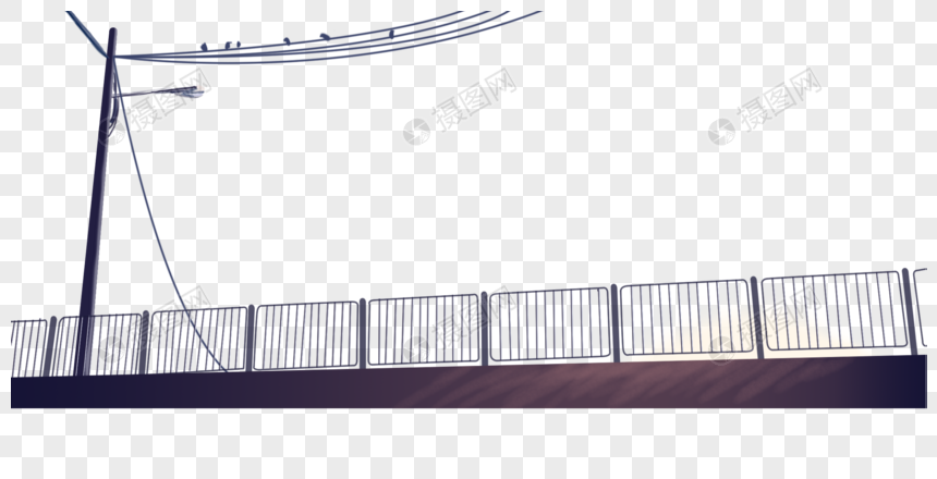 栅栏电线杆元素素材下载 正版素材 摄图网