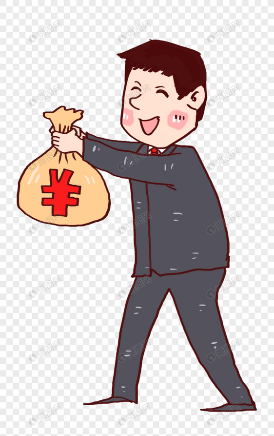 贪污腐败民生漫画人物素材
