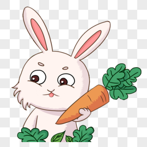 拿萝卜的兔子图片