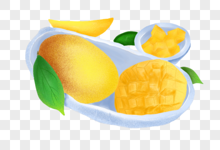 芒果水果png手绘插图图片