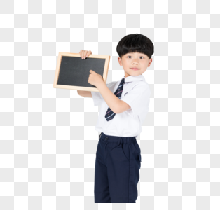手拿小黑板展示的儿童男孩图片图片