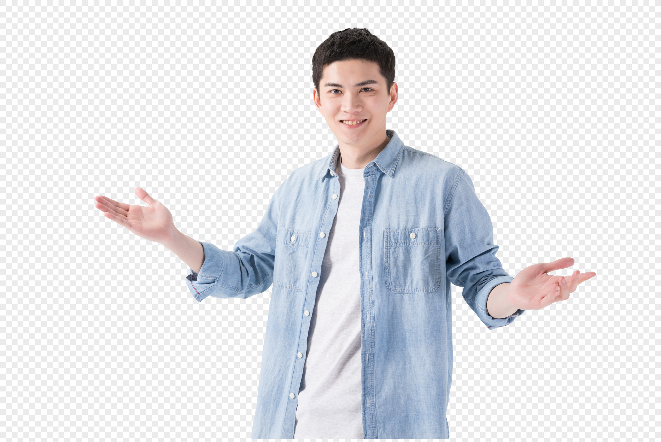 自信的年轻职员形象展示图片