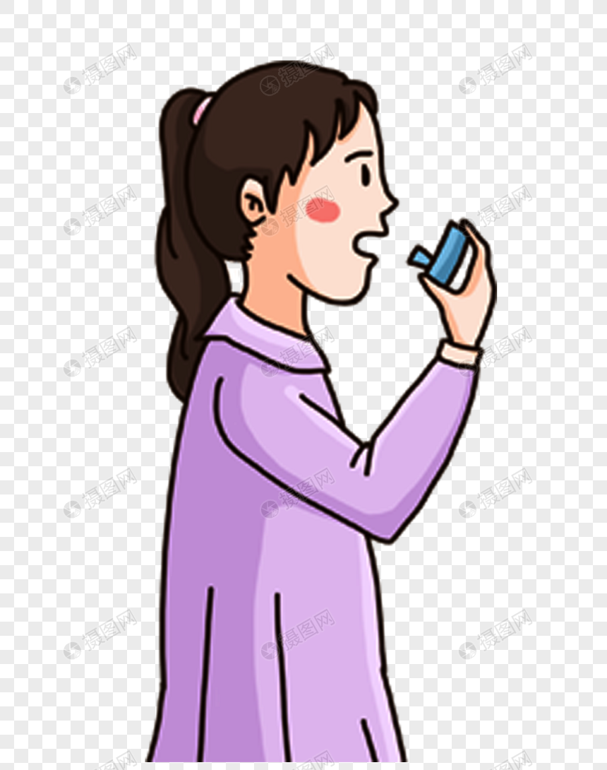 清新口气的女孩