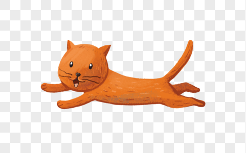 猫   灯奔跑的小猫素材