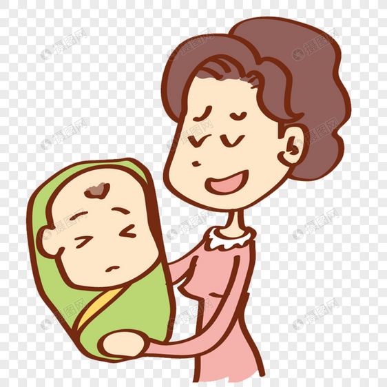 抱宝宝的妈妈图片