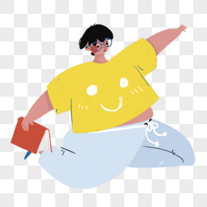 学生背影肥胖的人素材