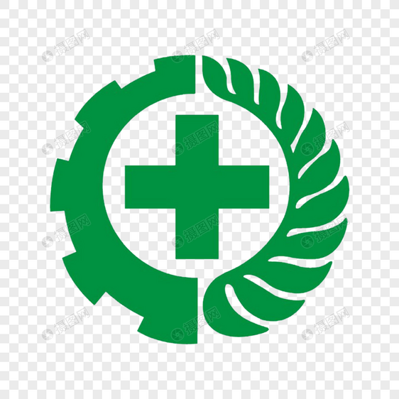 卡通绿色无毒的标志