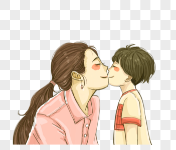 亲吻母亲的孩子图片