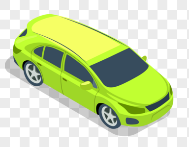 绿色的汽车图片