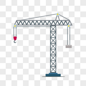 塔吊施工元素高清图片
