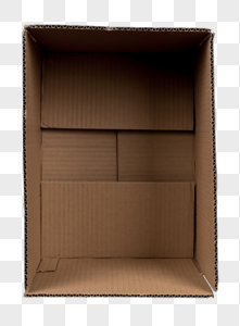 竖立的纸质包装箱免抠图元素图片