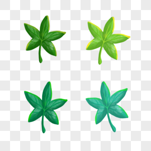 植物叶子卡通图片