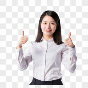 商务女性白领竖大拇指点赞图片图片素材