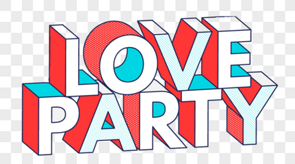 love party 字体设计插画高清图片素材