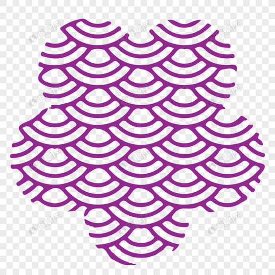 紫色传统古典花纹图片