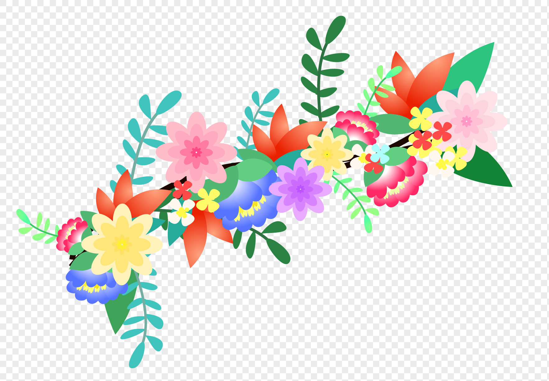 花边手绘插画高清图片素材