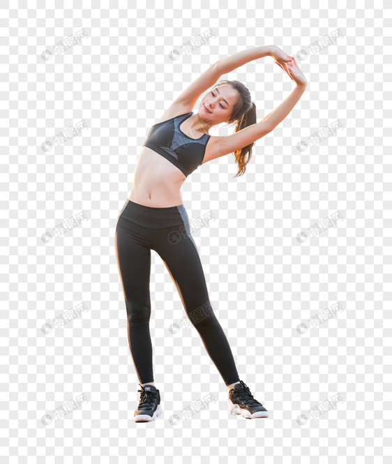 校园操场上运动锻炼的女生图片图片