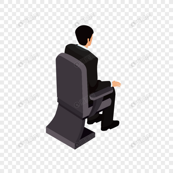 坐在椅子的男士图片