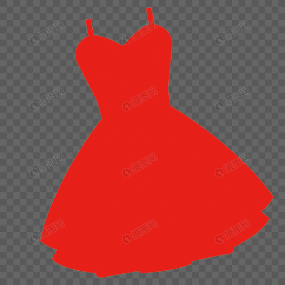 红色连衣裙图片
