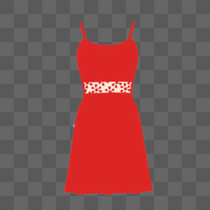 红色连衣裙图片