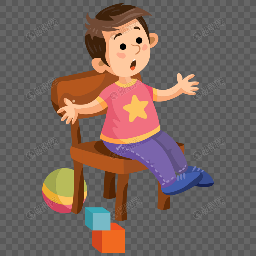 坐板凳上要抱抱的孩子