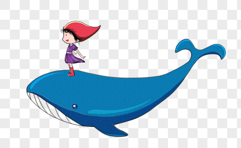 小女孩鲸鱼图片