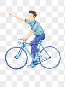 骑自行车男孩图片