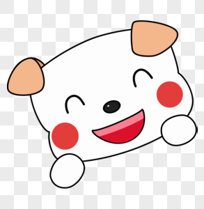 狗矢量图可爱小白狗素材