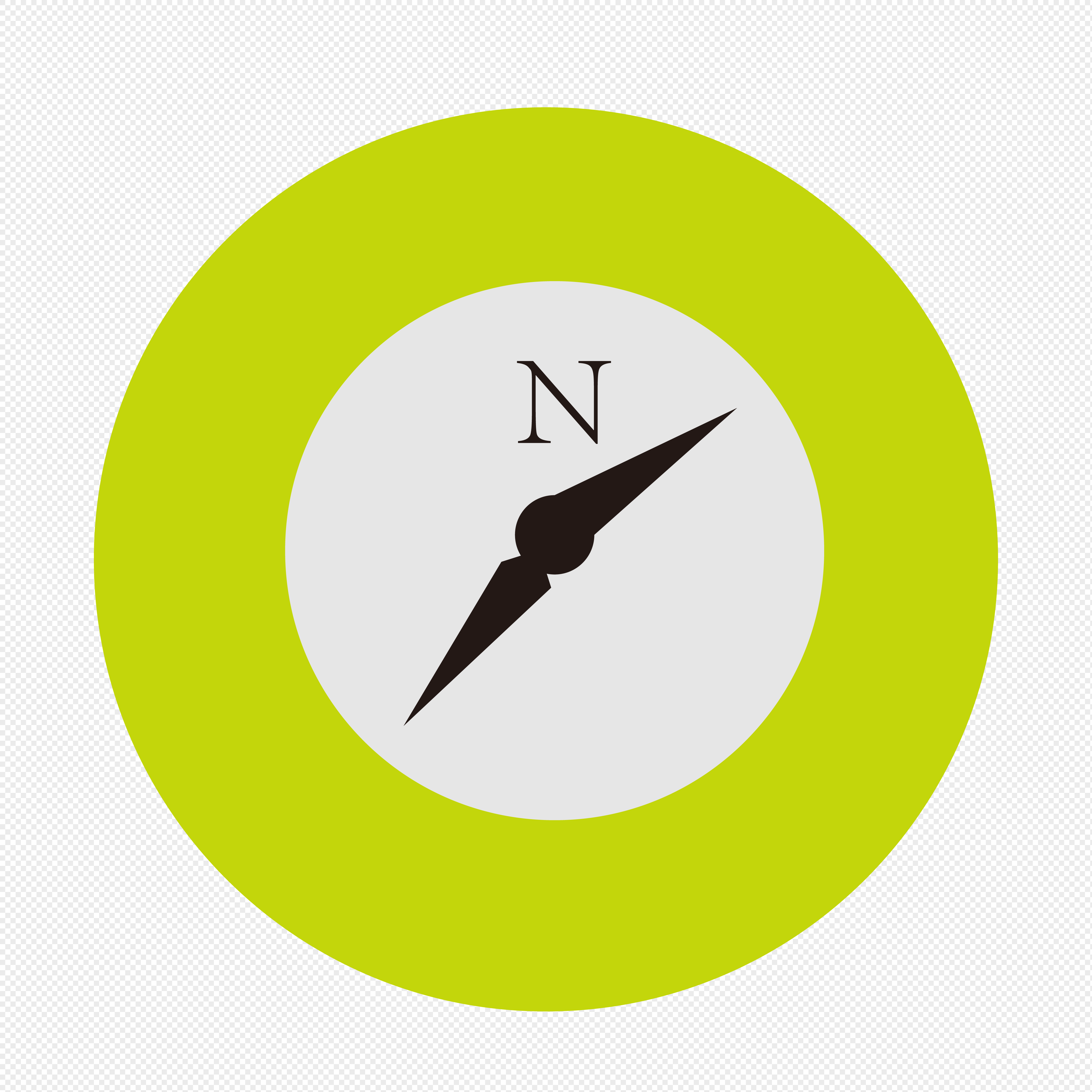 指南针填色图标