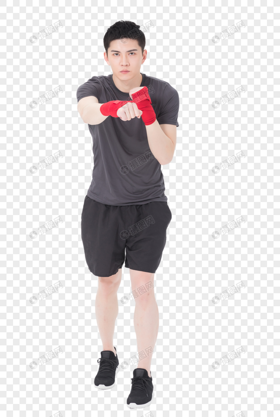 青年健身男性护腕绑带图片