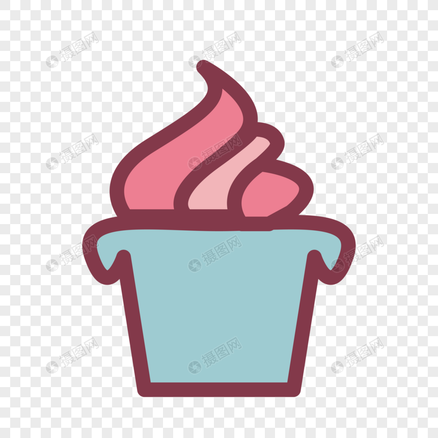 冰淇淋填色图标图片