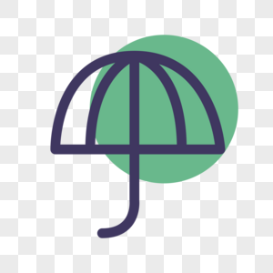 雨伞线性图标图片