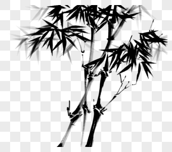 中国风水墨写意竹子图片
