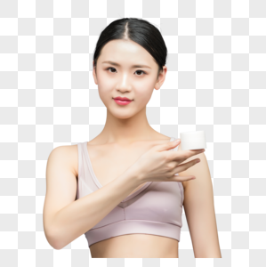 性感美女手持护肤乳图片