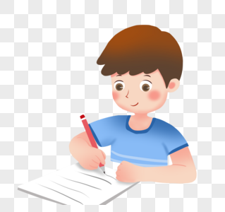 卡通人物做作业图片_卡通人物做作业素材_卡通人物做作业高清图片_摄图网图片下载